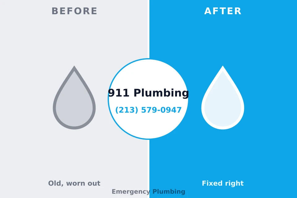 Before and after: plumbing repair Tiffin, OH